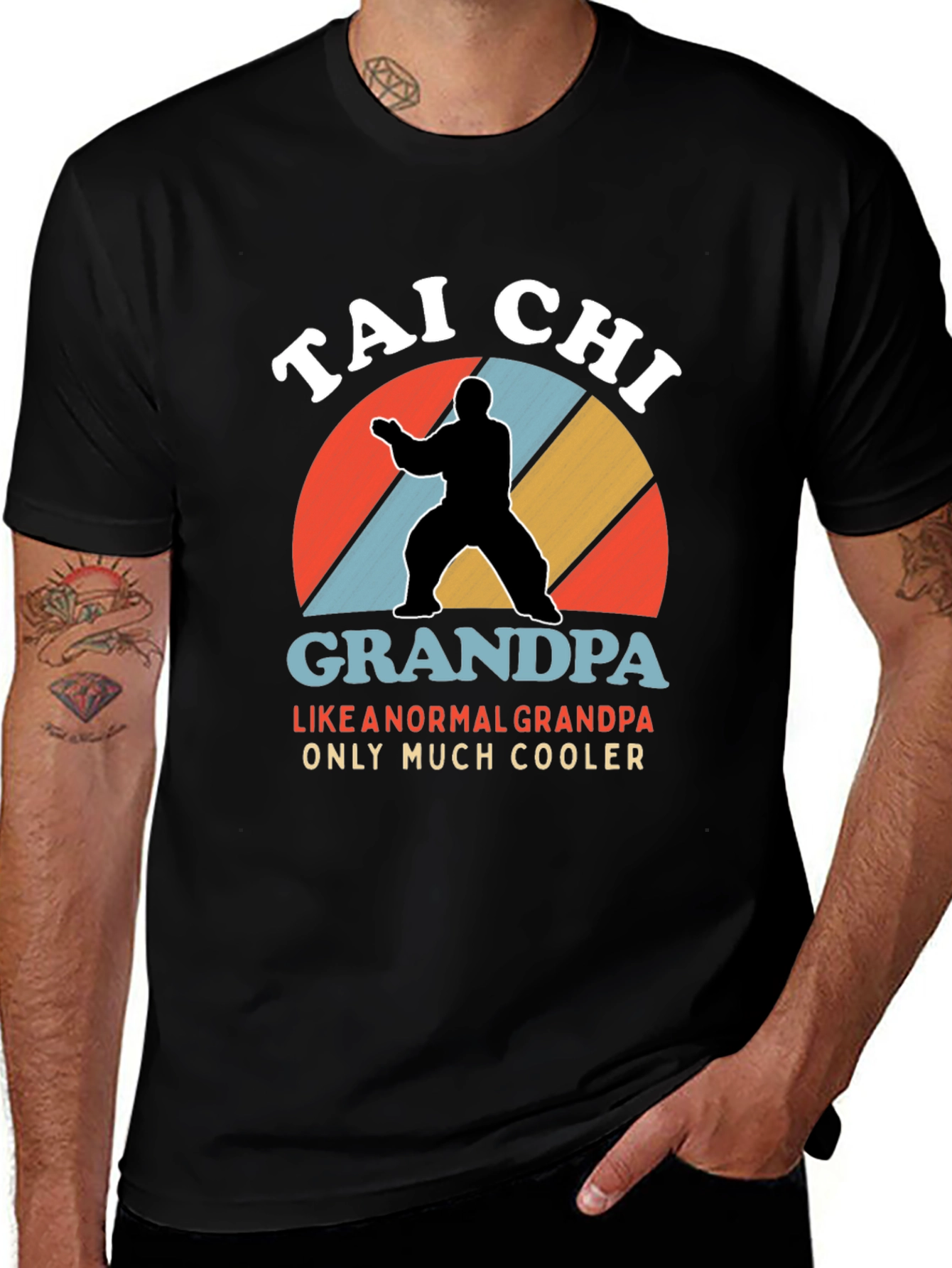Tai Chi Grandpa T-Shirt - Cool Grandfather Gift