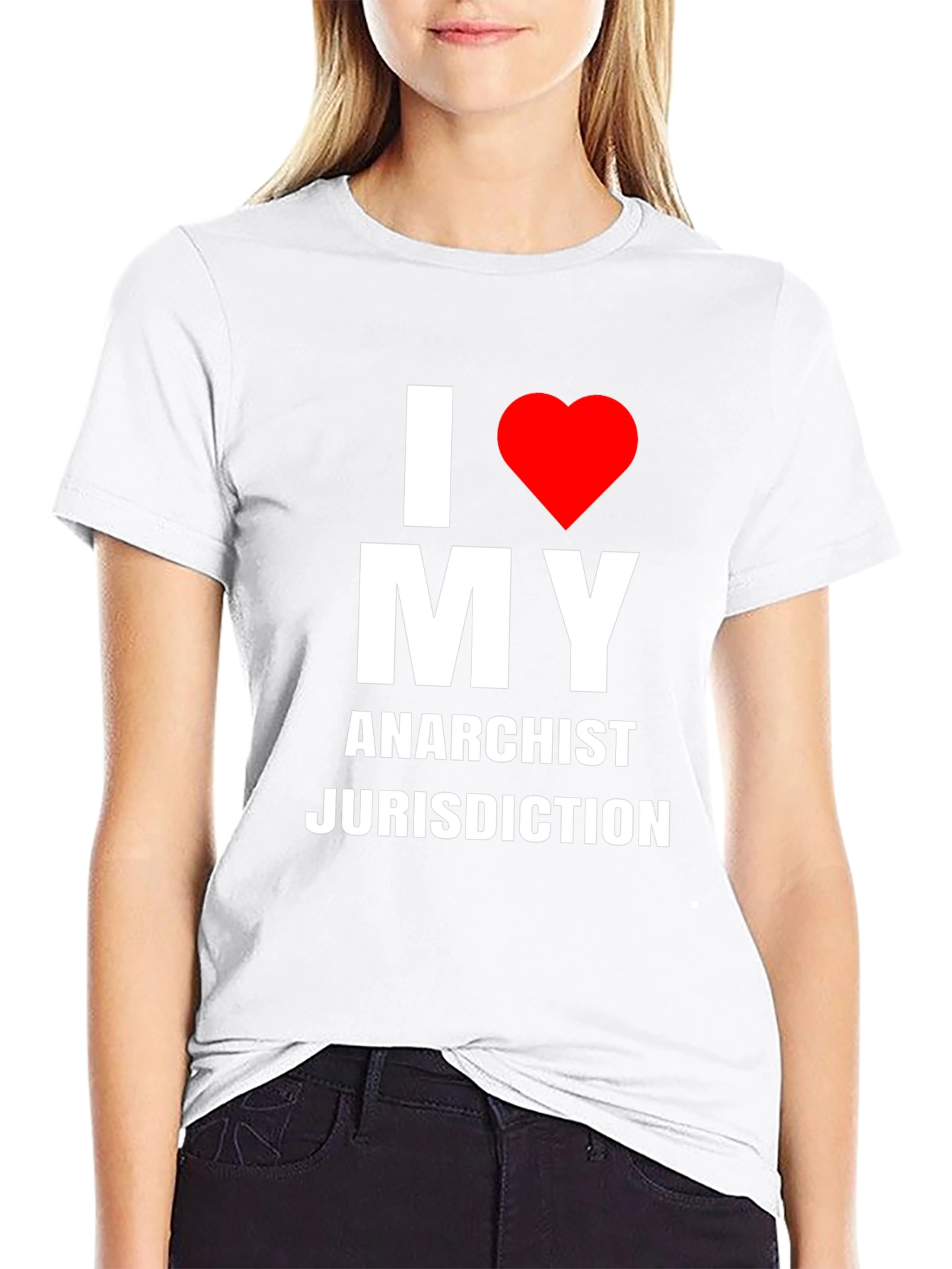 I Heart My Anarchist Jurisdiction Black T-Shirt