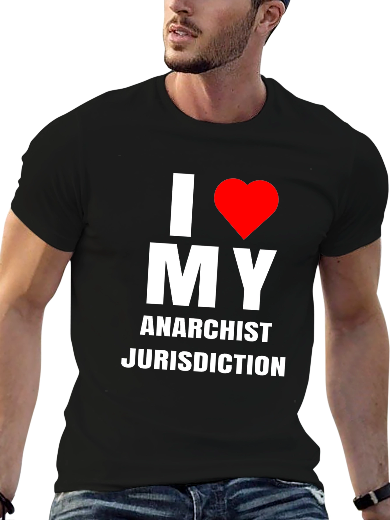 I Heart My Anarchist Jurisdiction Black T-Shirt
