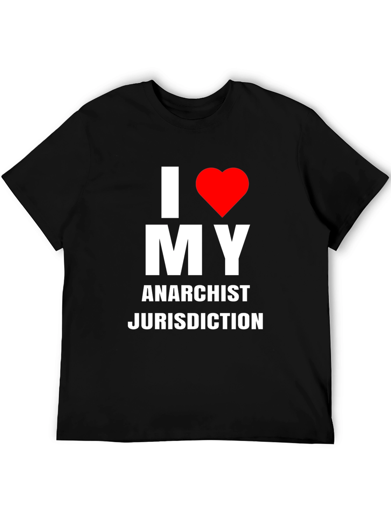 I Heart My Anarchist Jurisdiction Black T-Shirt