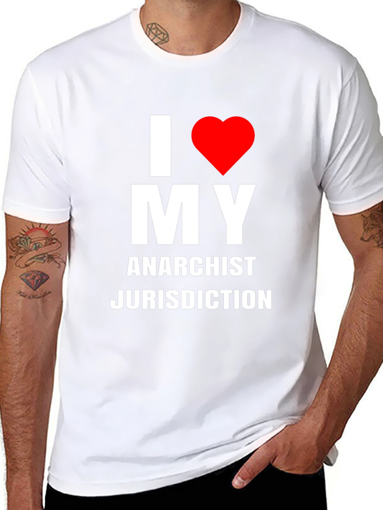 I Heart My Anarchist Jurisdiction Black T-Shirt