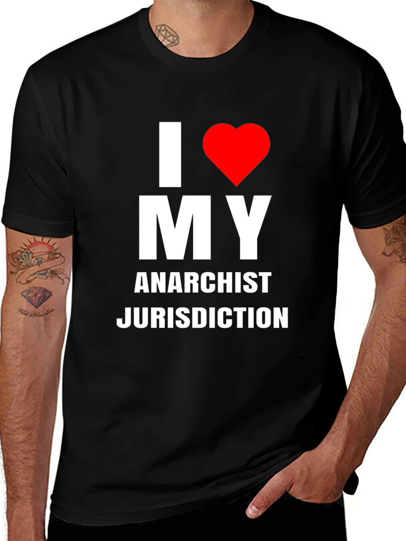 I Heart My Anarchist Jurisdiction Black T-Shirt