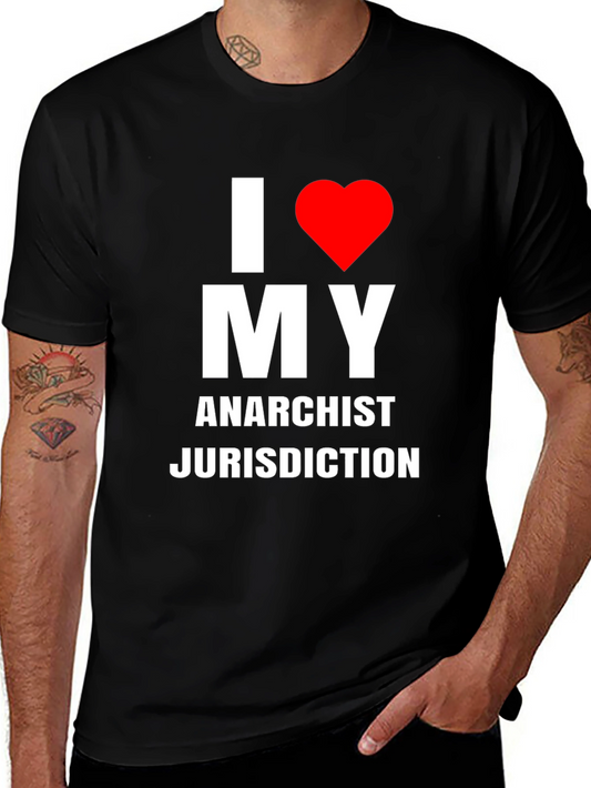 I Heart My Anarchist Jurisdiction Black T-Shirt