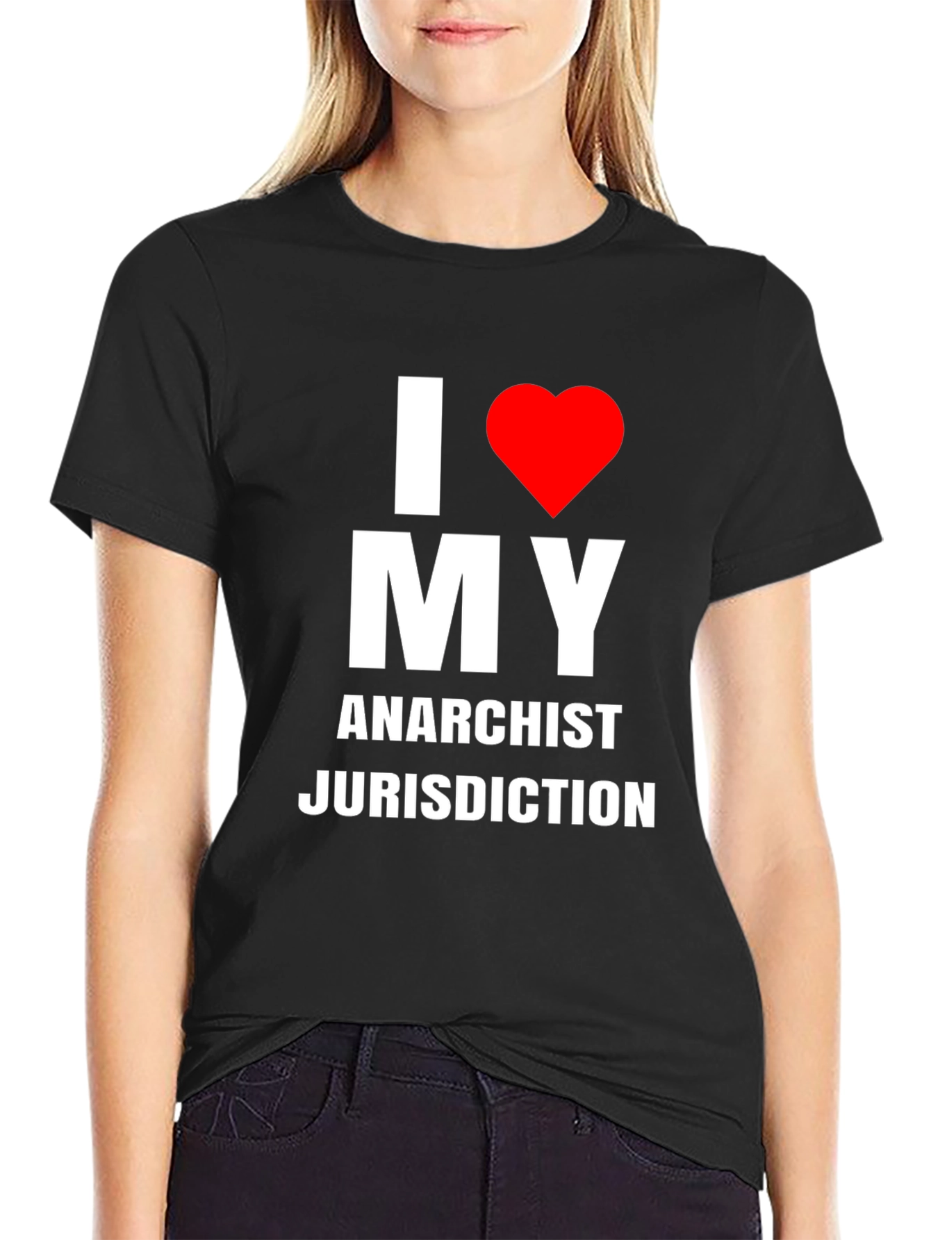 I Heart My Anarchist Jurisdiction Black T-Shirt