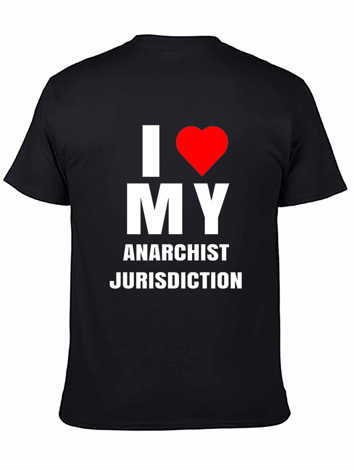 I Heart My Anarchist Jurisdiction Black T-Shirt