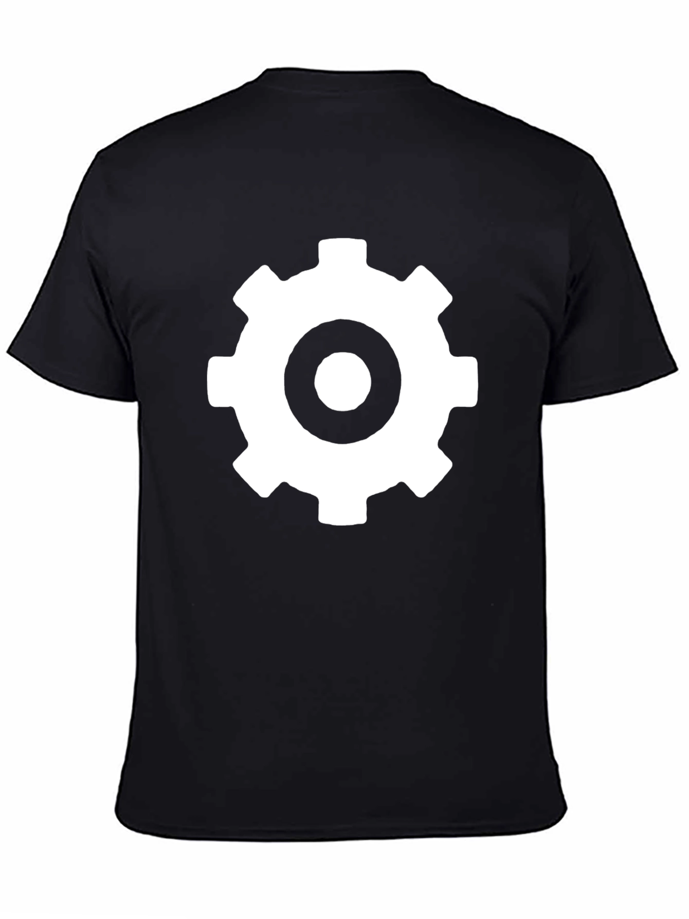 Gear Graphic Black Tee - Modern Casual Style