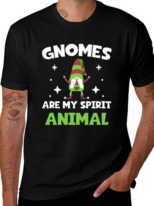 Gnomes Are My Spirit Animal Black T-Shirt