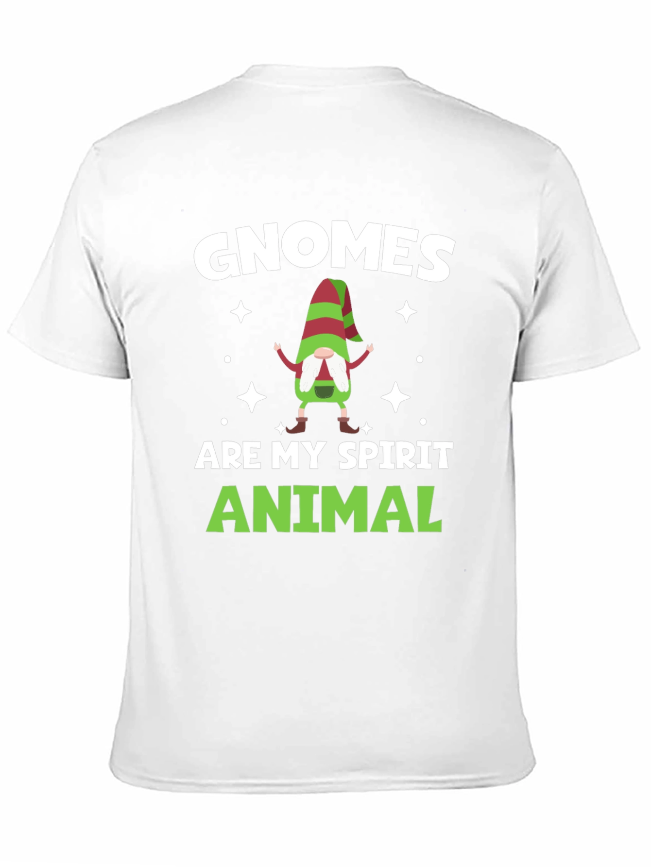 Gnomes Are My Spirit Animal Black T-Shirt