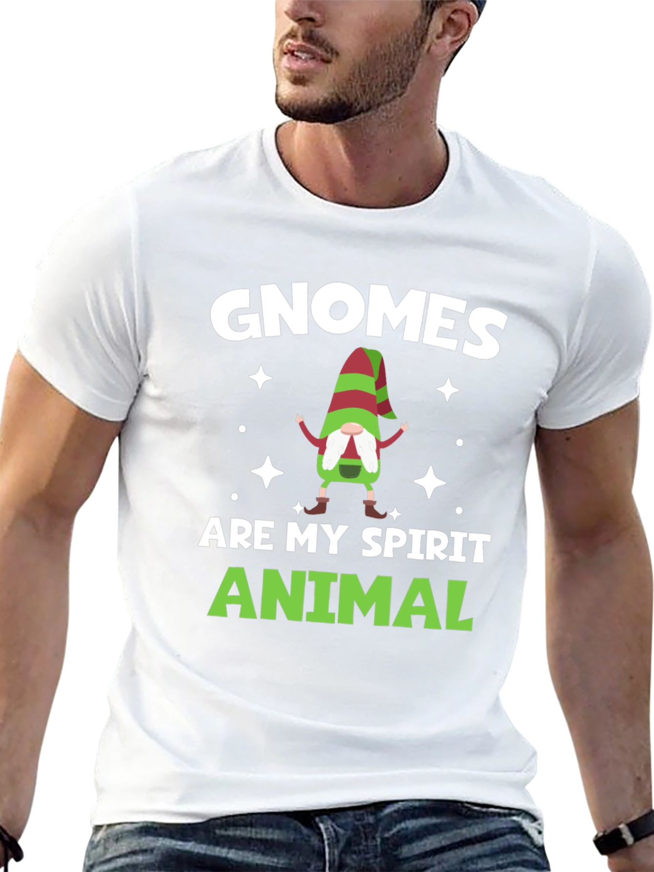 Gnomes Are My Spirit Animal Black T-Shirt