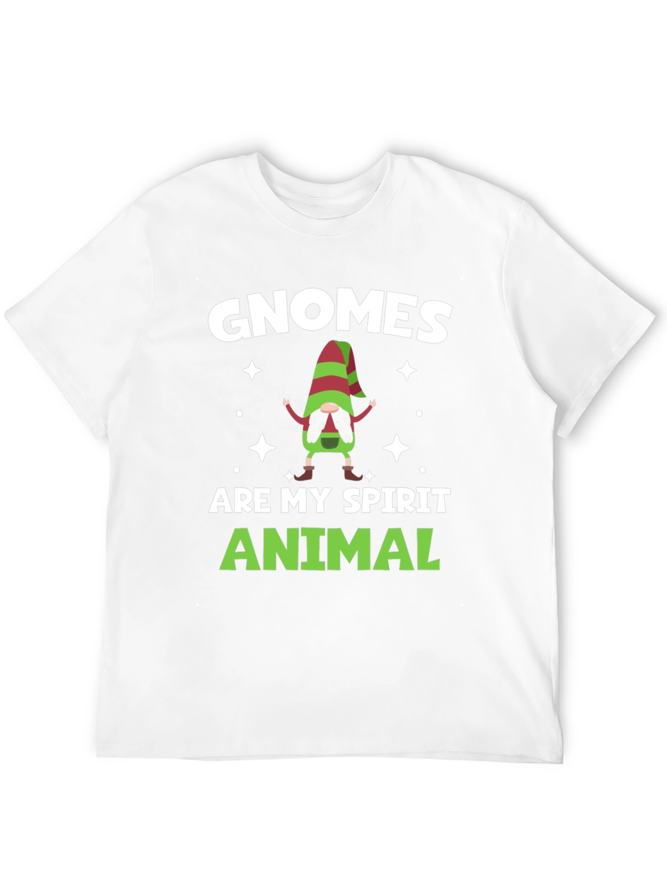 Gnomes Are My Spirit Animal Black T-Shirt