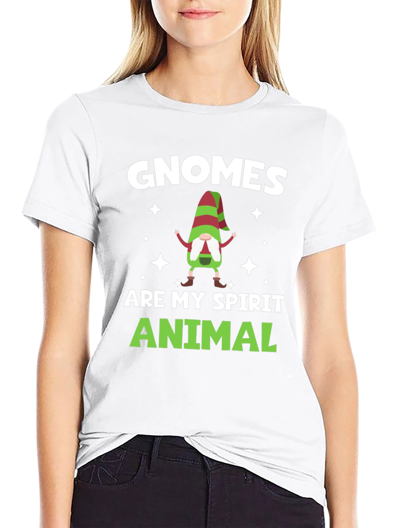 Gnomes Are My Spirit Animal Black T-Shirt