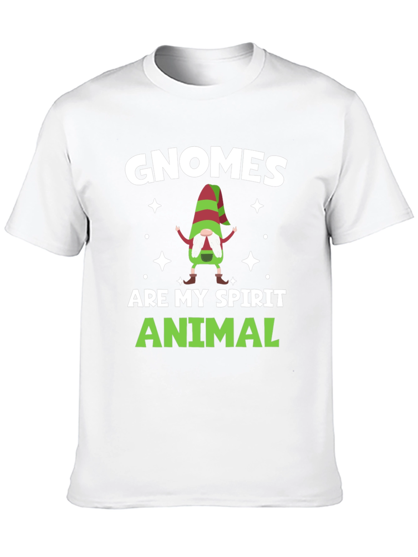 Gnomes Are My Spirit Animal Black T-Shirt