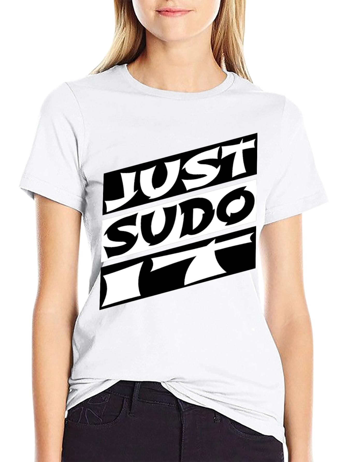 Just Sudo It T-Shirt - Black Graphic Tee