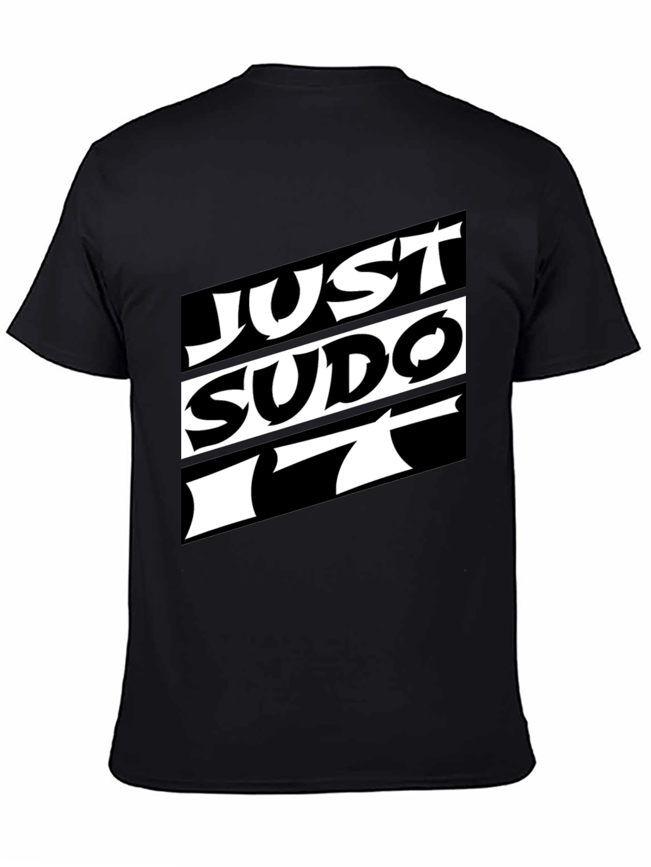 Just Sudo It T-Shirt - Black Graphic Tee