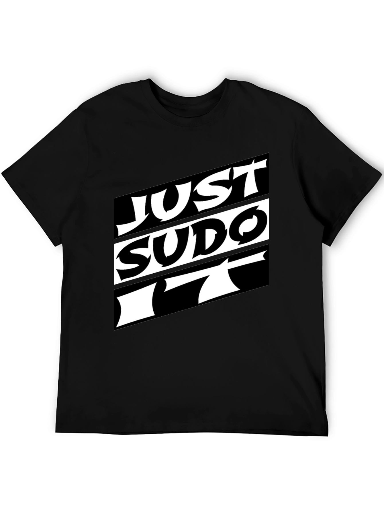 Just Sudo It T-Shirt - Black Graphic Tee