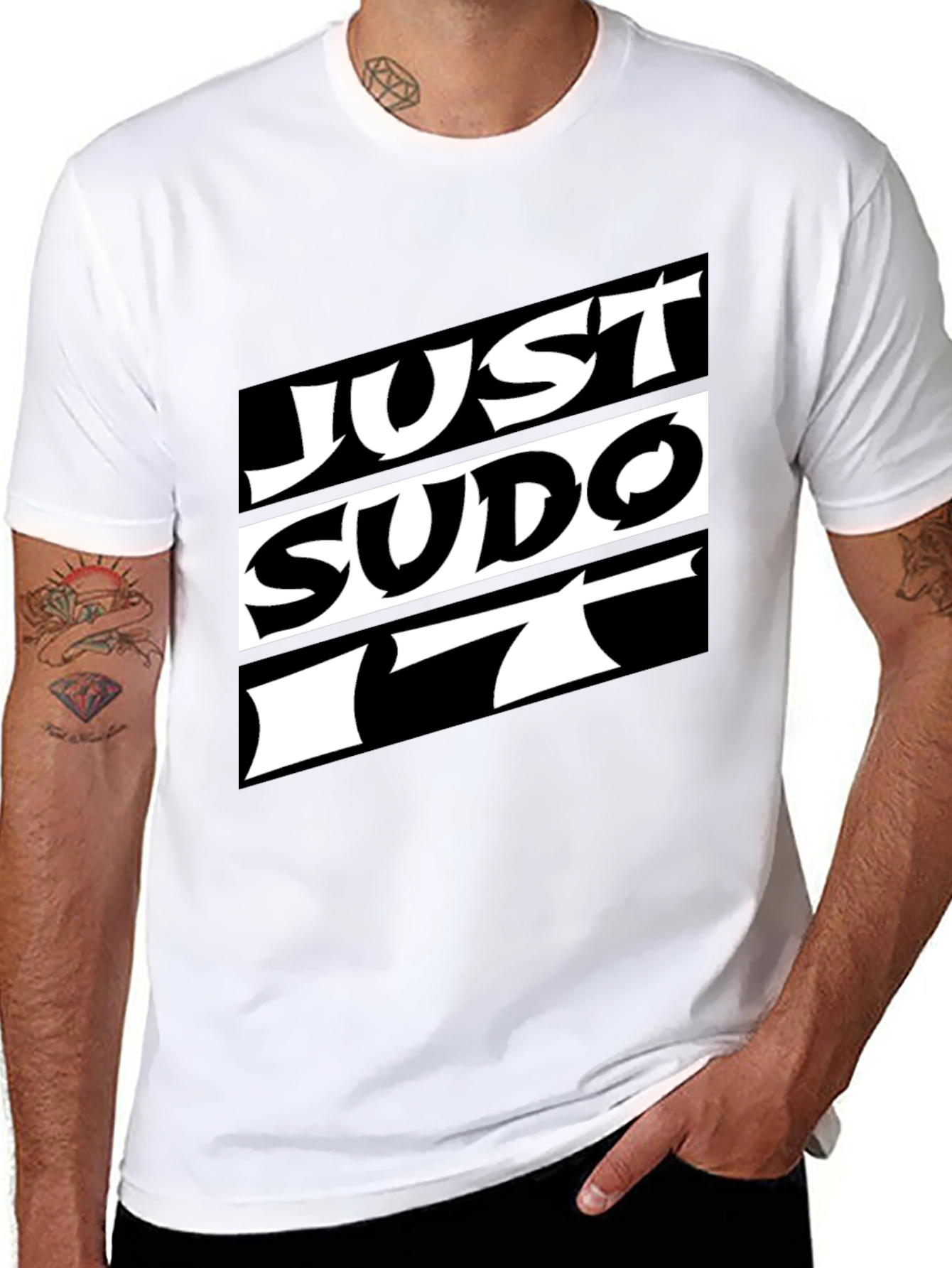 Just Sudo It T-Shirt - Black Graphic Tee