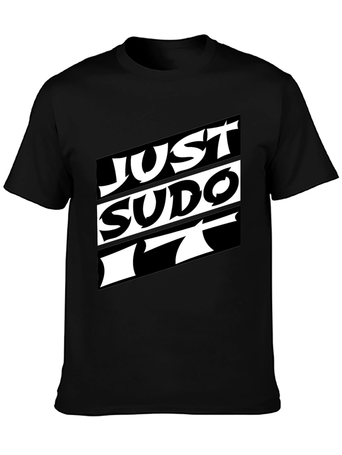 Just Sudo It T-Shirt - Black Graphic Tee