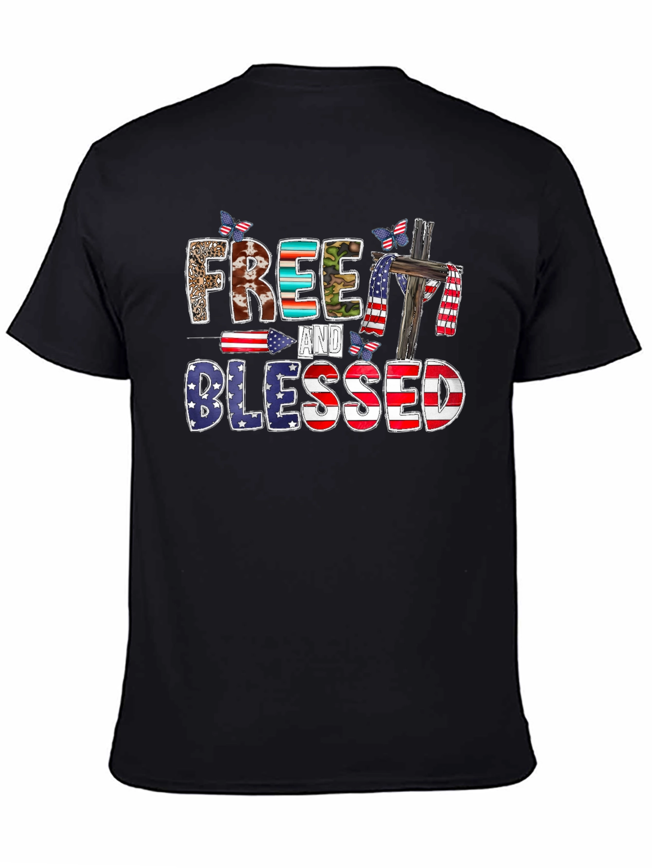 Free and Blessed Graphic T-Shirt
