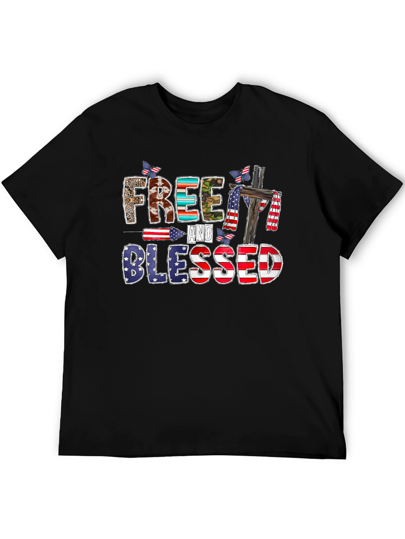 Free and Blessed Graphic T-Shirt