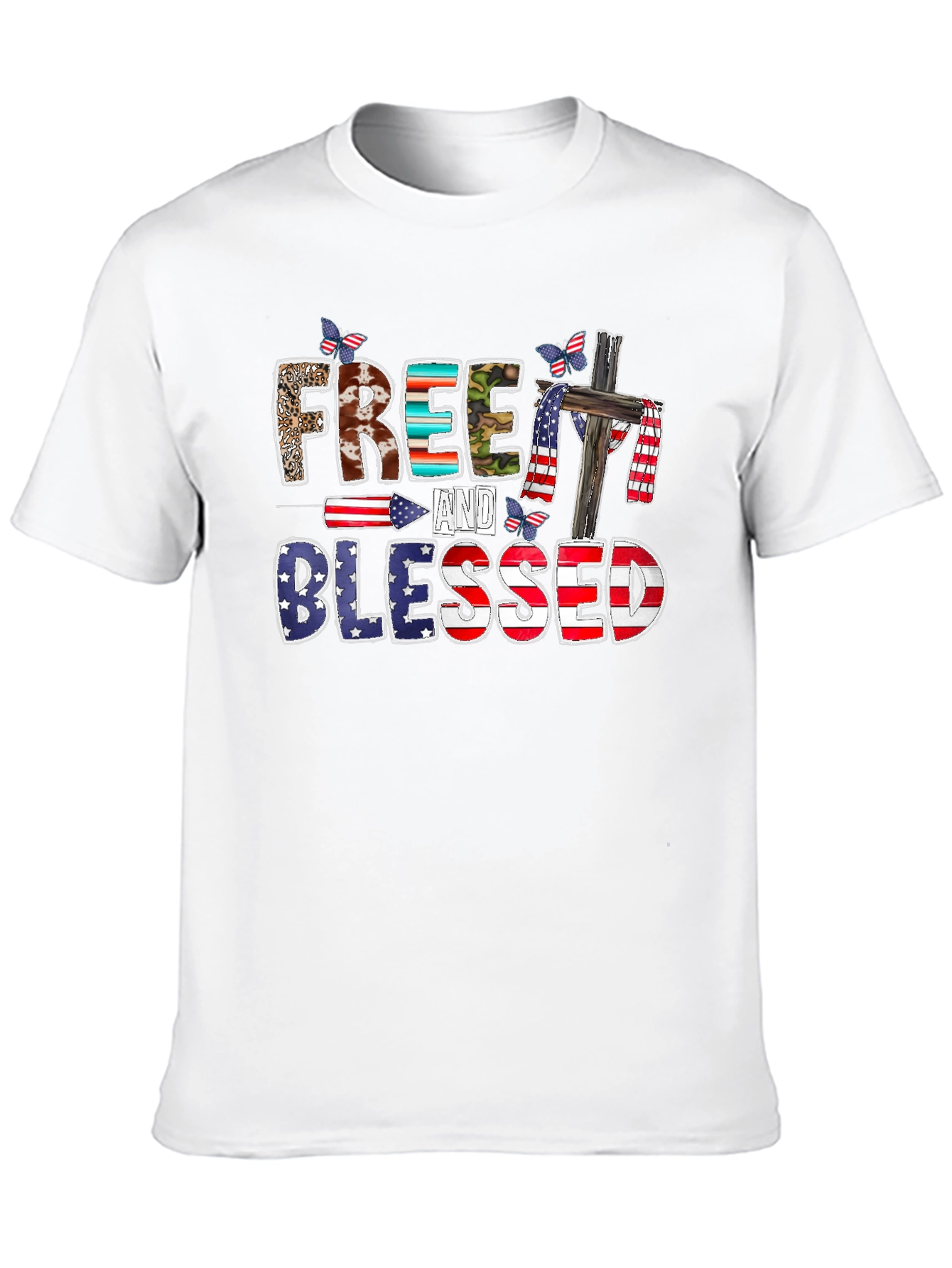 Free and Blessed Graphic T-Shirt