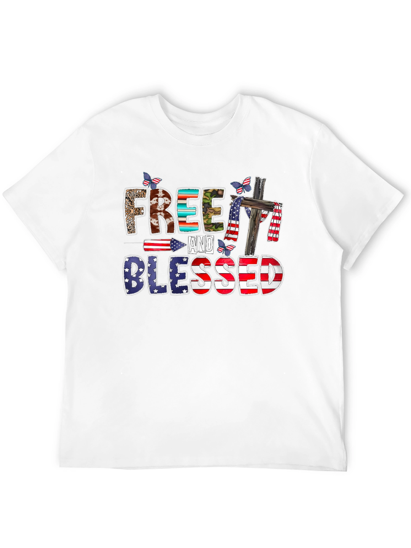 Free and Blessed Graphic T-Shirt