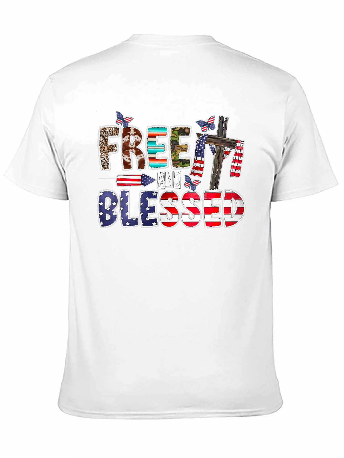 Free and Blessed Graphic T-Shirt