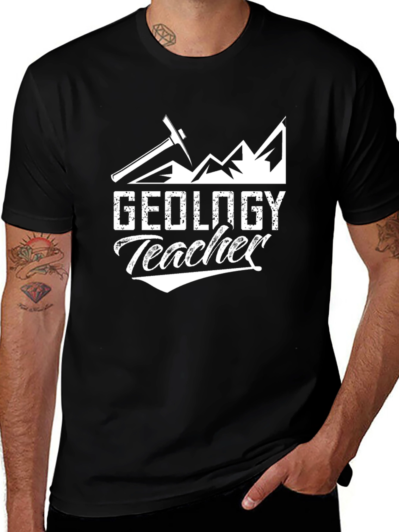 Geology Teacher Black T-Shirt
