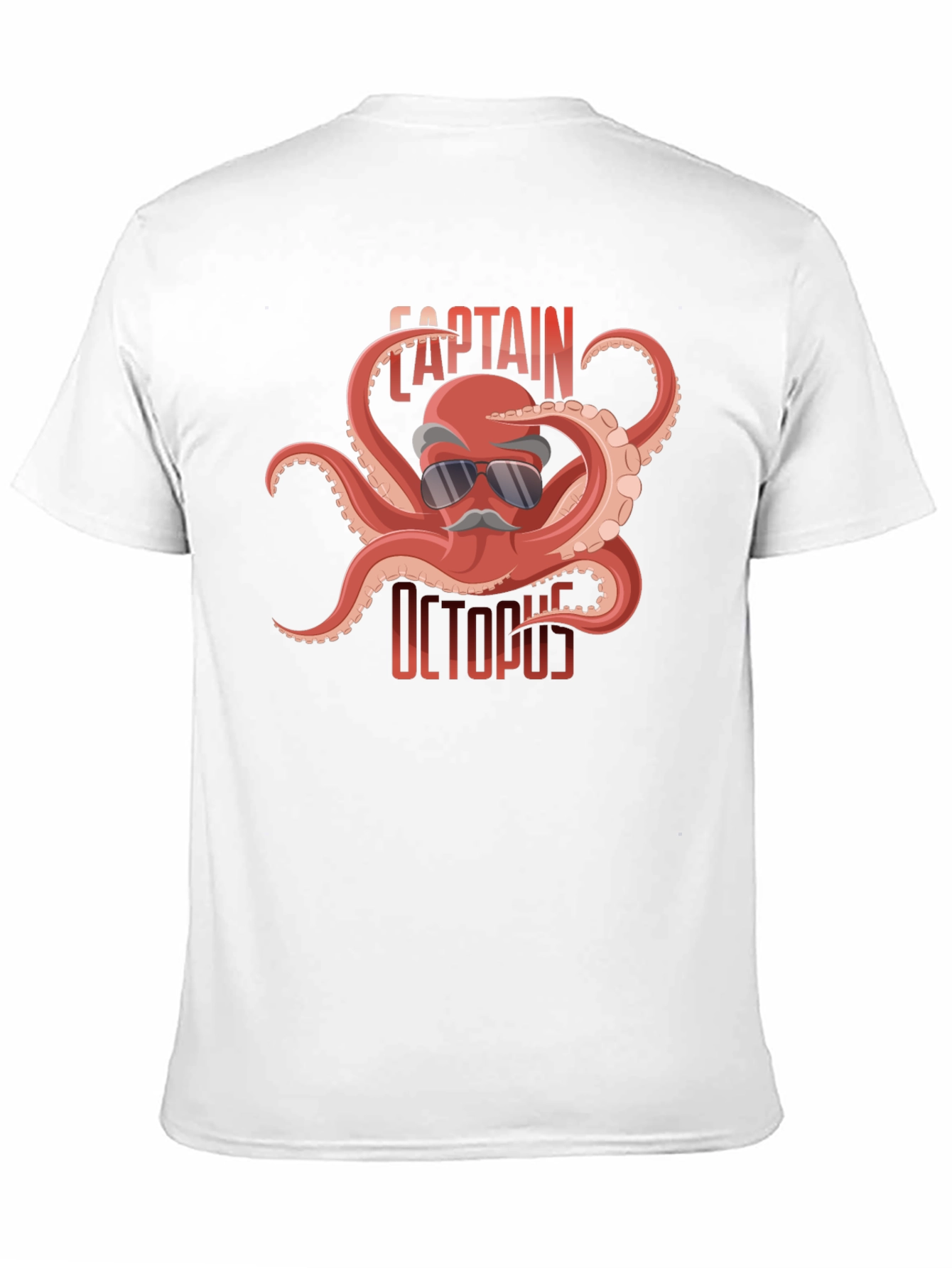 Captain Octopus Graphic Tee - Black Cotton Shirt
