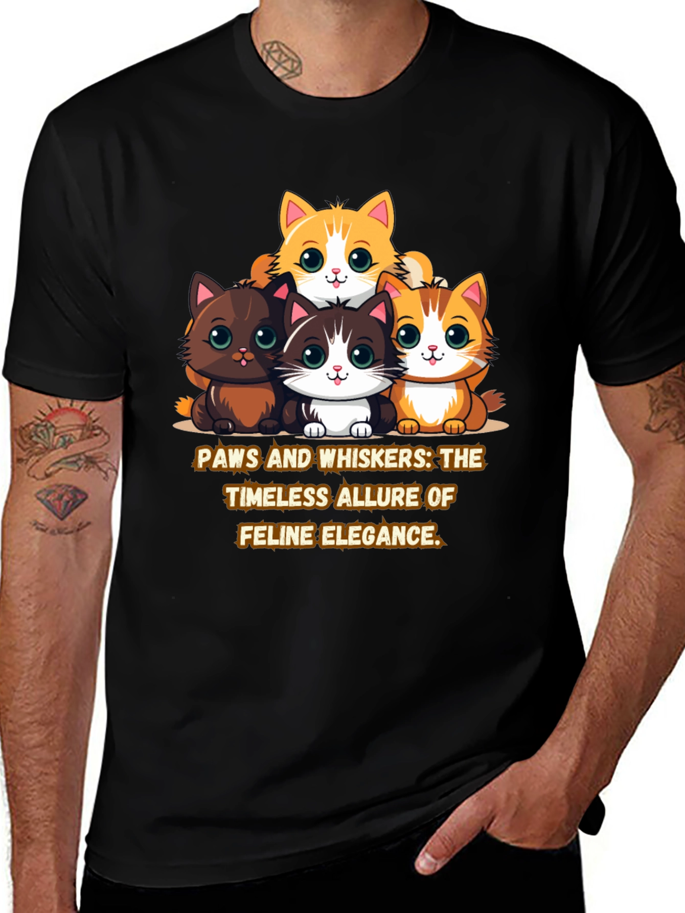 Cute Cat Elegance T-Shirt