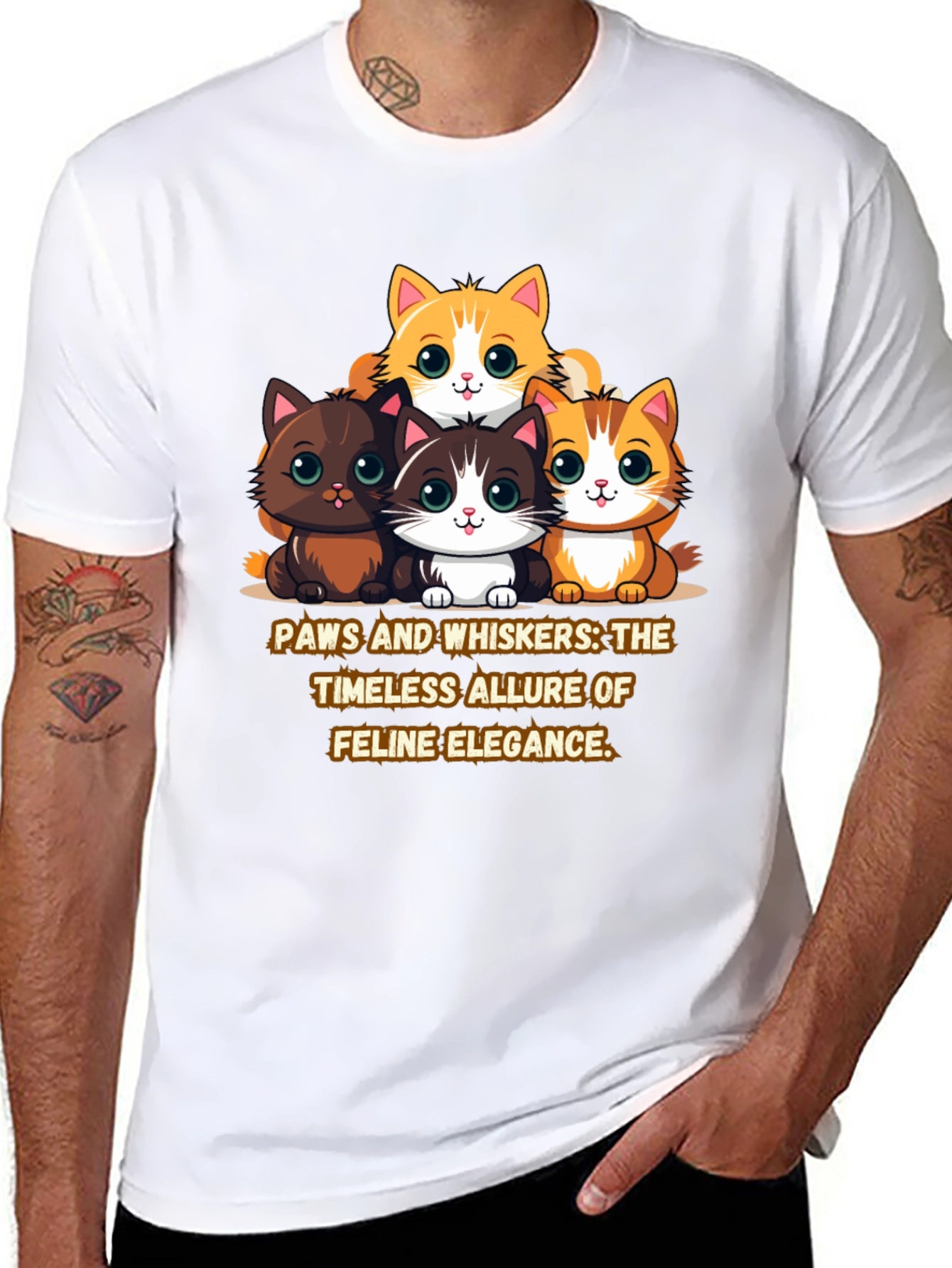 Cute Cat Elegance T-Shirt