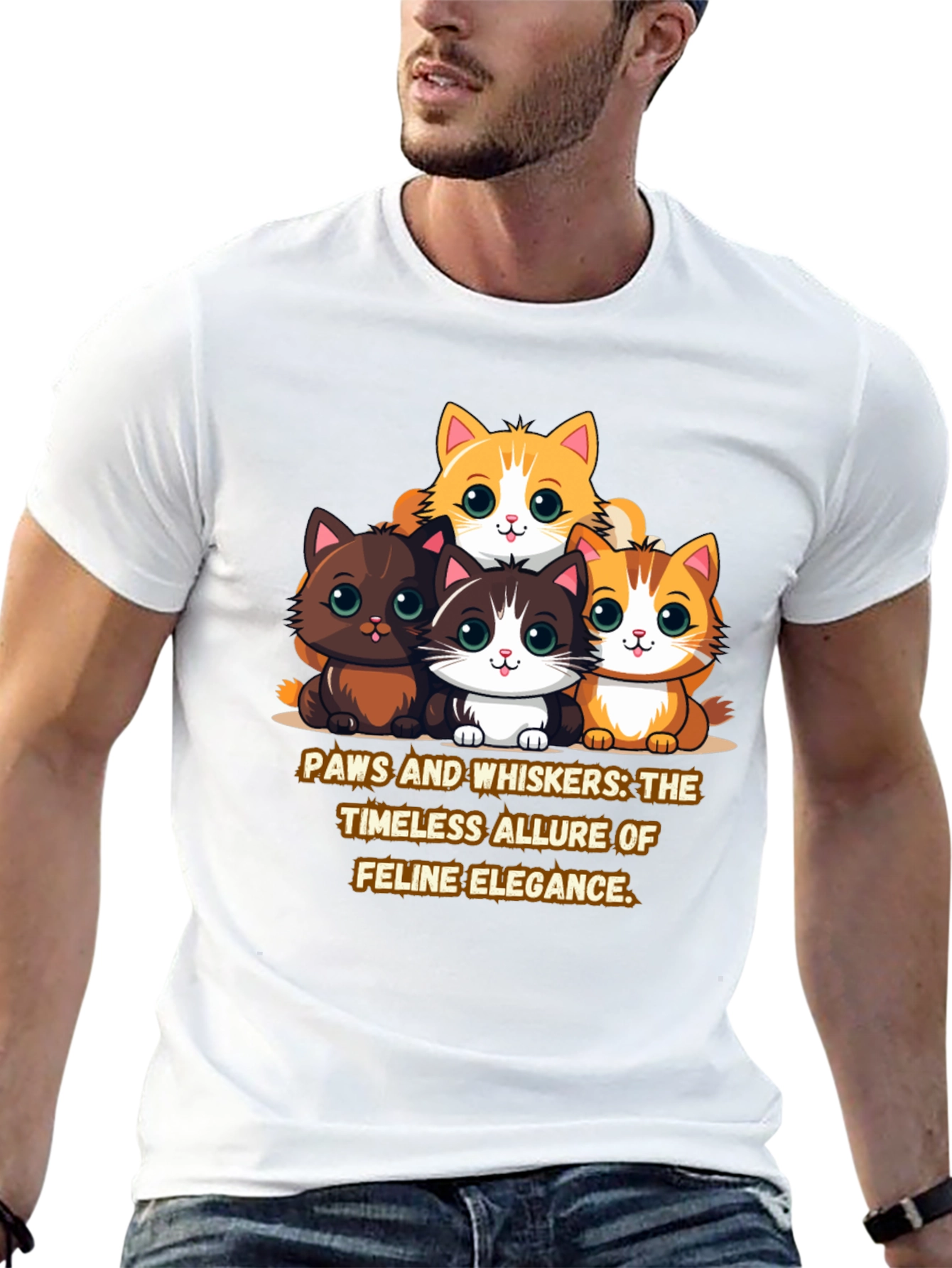 Cute Cat Elegance T-Shirt