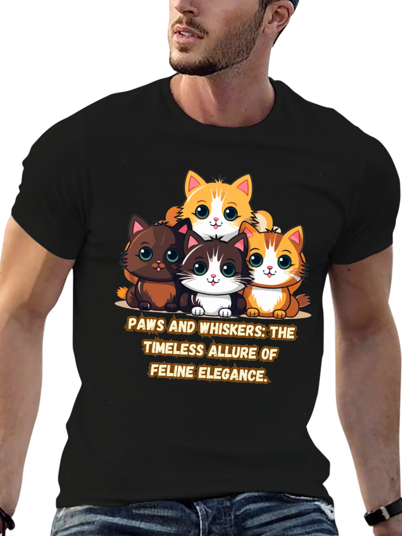 Cute Cat Elegance T-Shirt