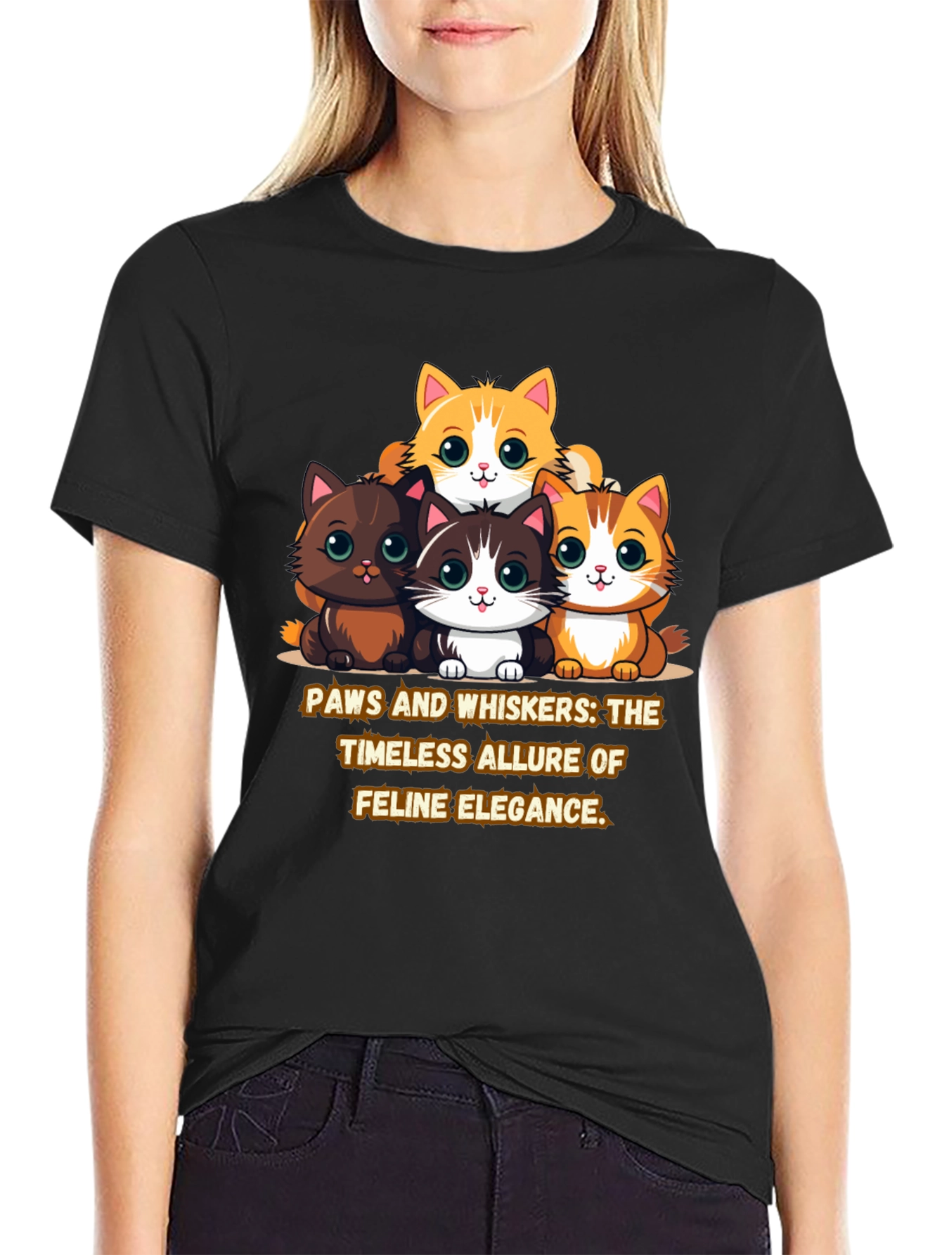 Cute Cat Elegance T-Shirt