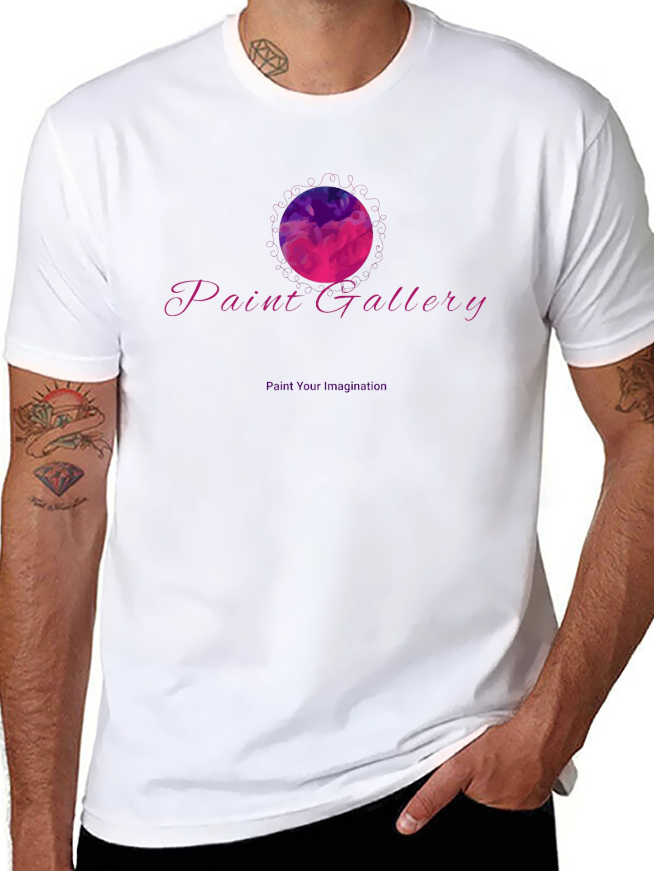 Paint Gallery Artistic Black T-Shirt