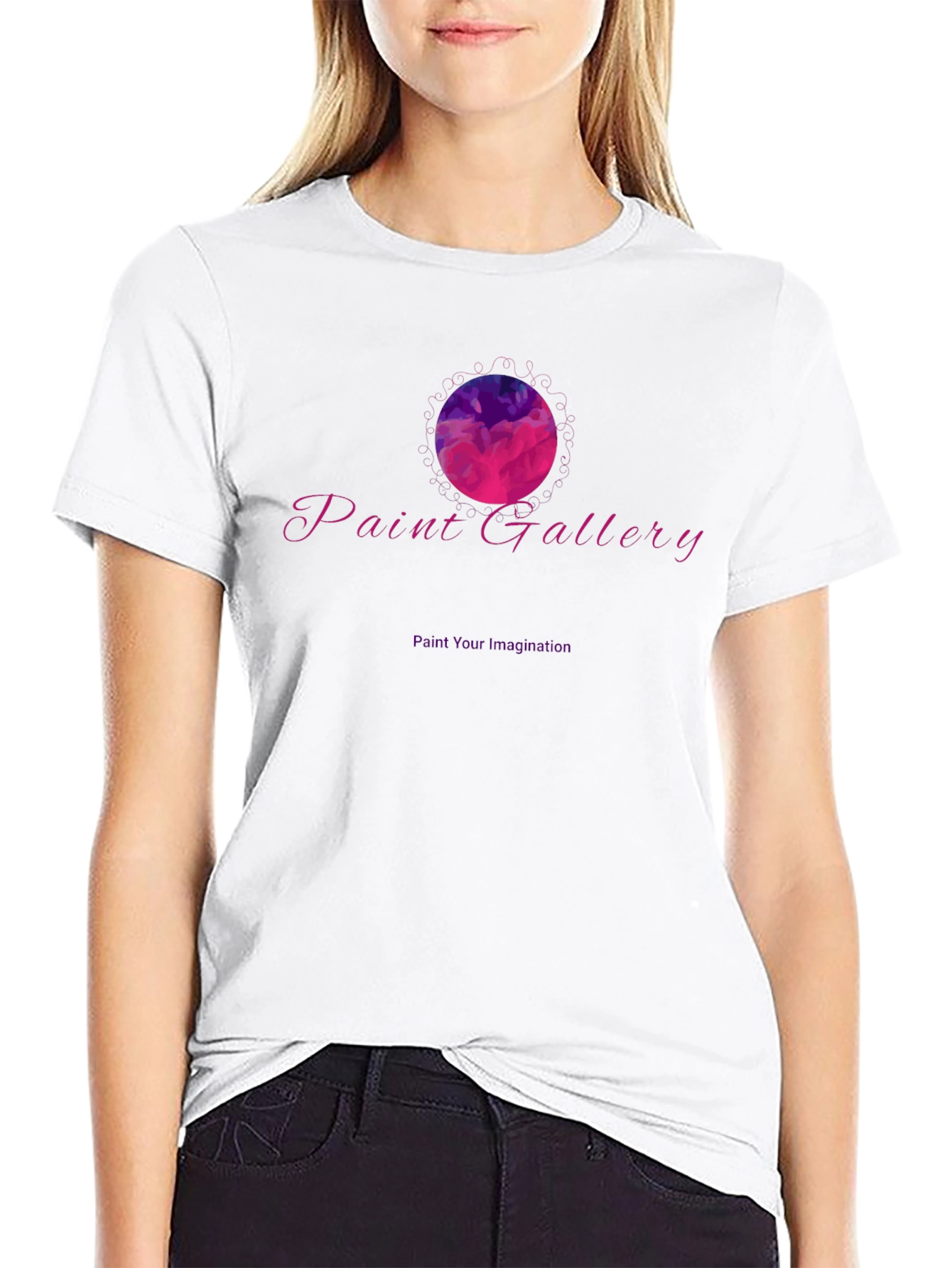 Paint Gallery Artistic Black T-Shirt