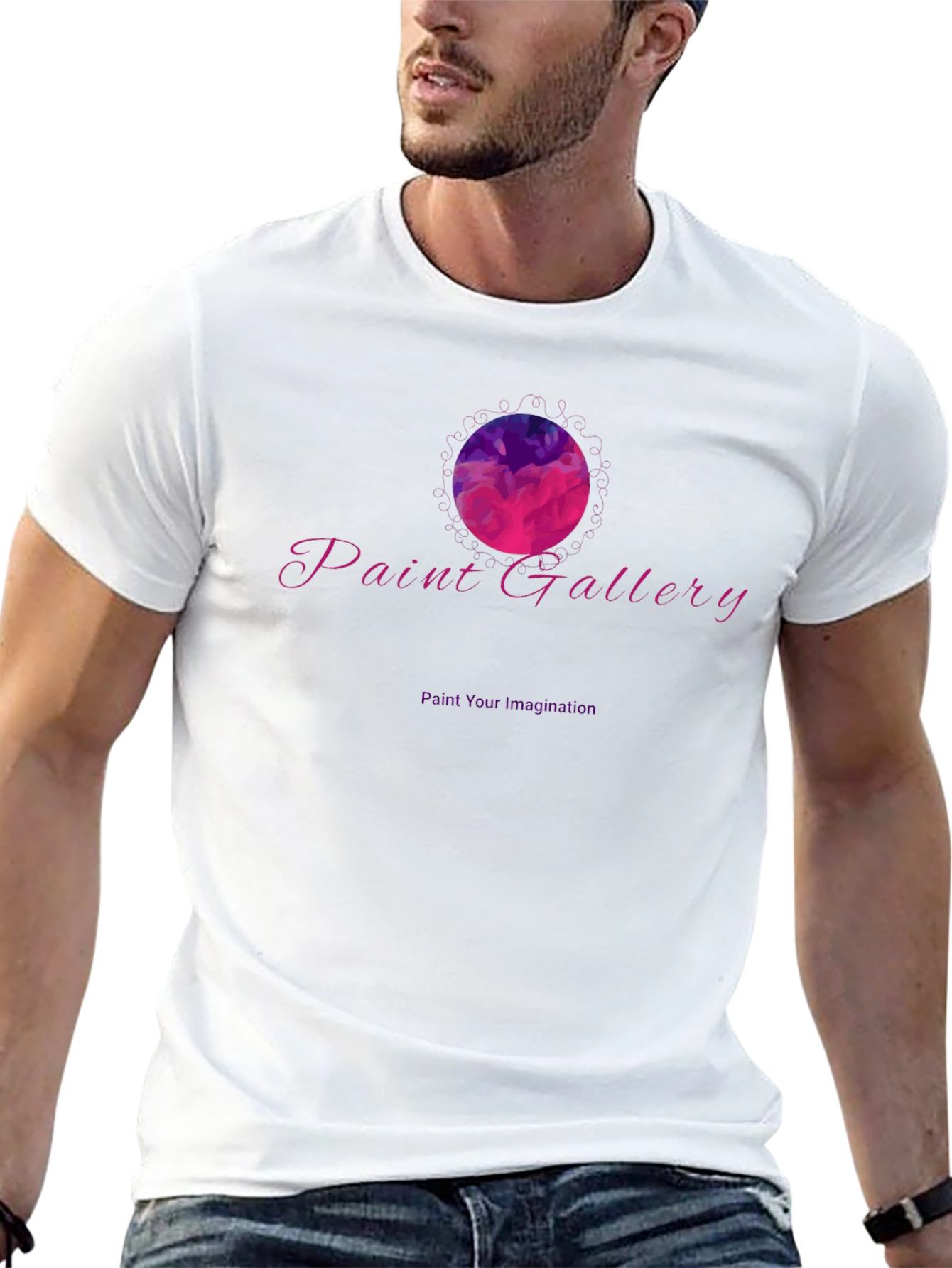 Paint Gallery Artistic Black T-Shirt
