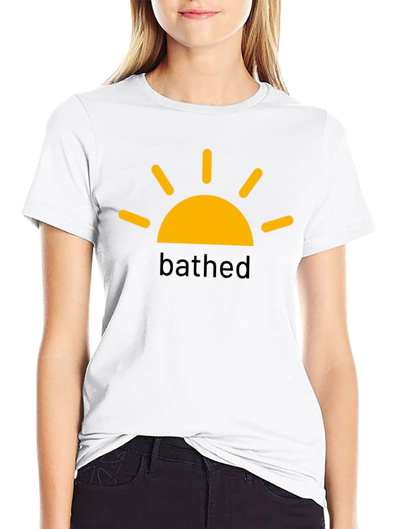 BATHED Sun Graphic Tee -  Black Cotton Comfort