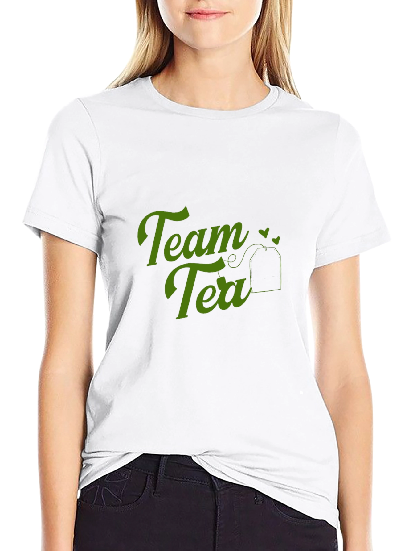 Team Tea T-Shirt - Black Crew Neck Soft Tee