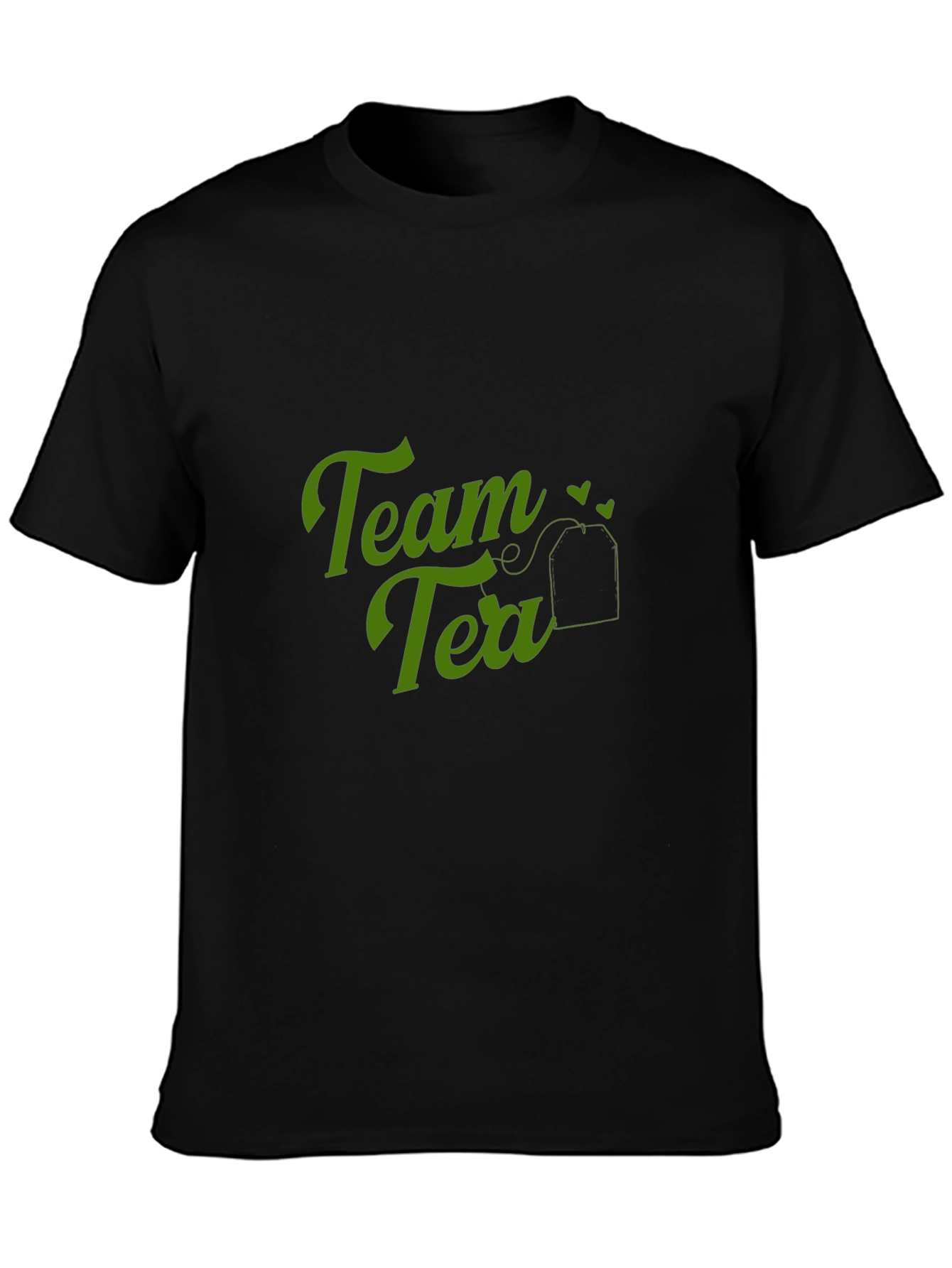 Team Tea T-Shirt - Black Crew Neck Soft Tee