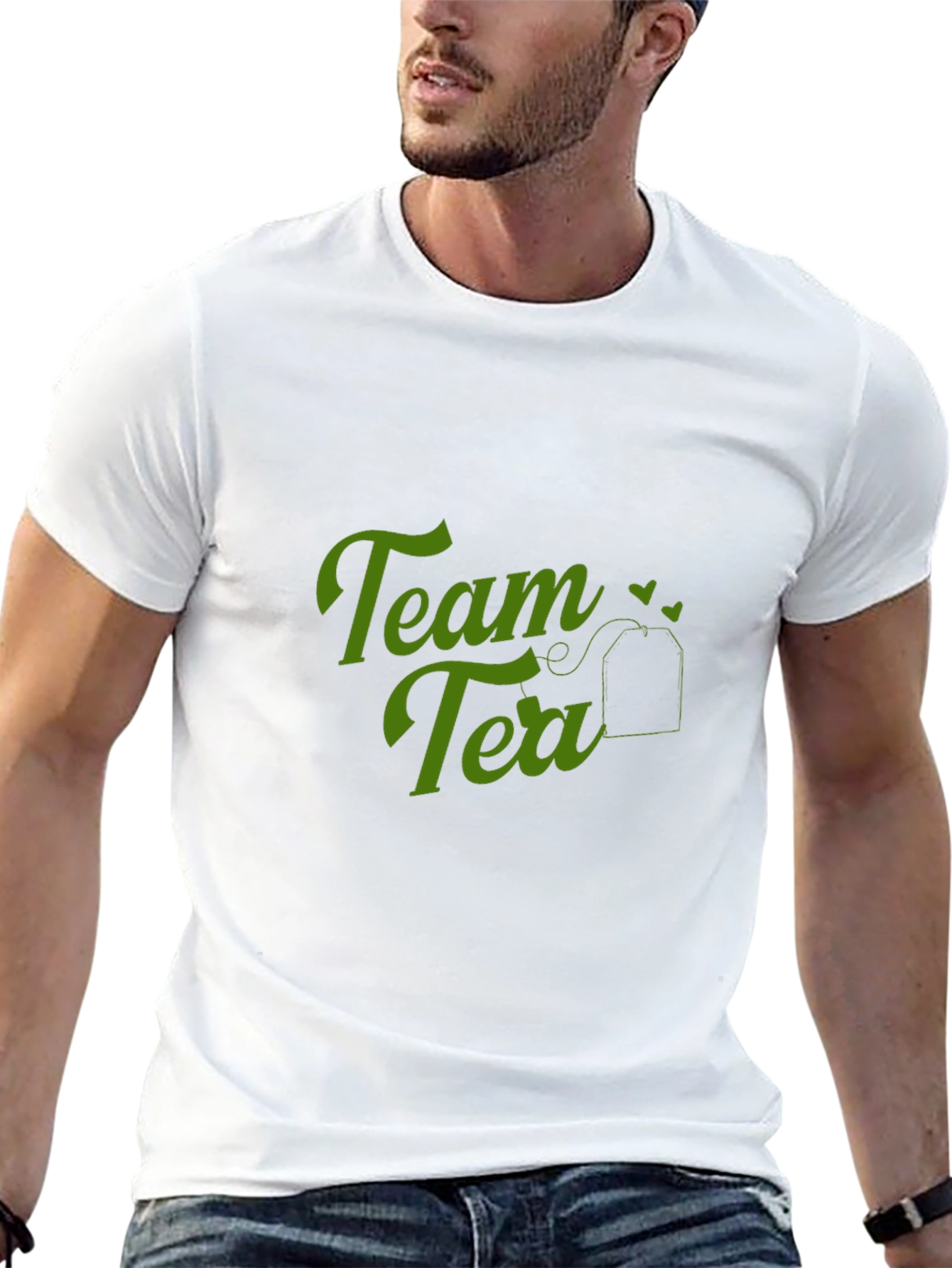 Team Tea T-Shirt - Black Crew Neck Soft Tee