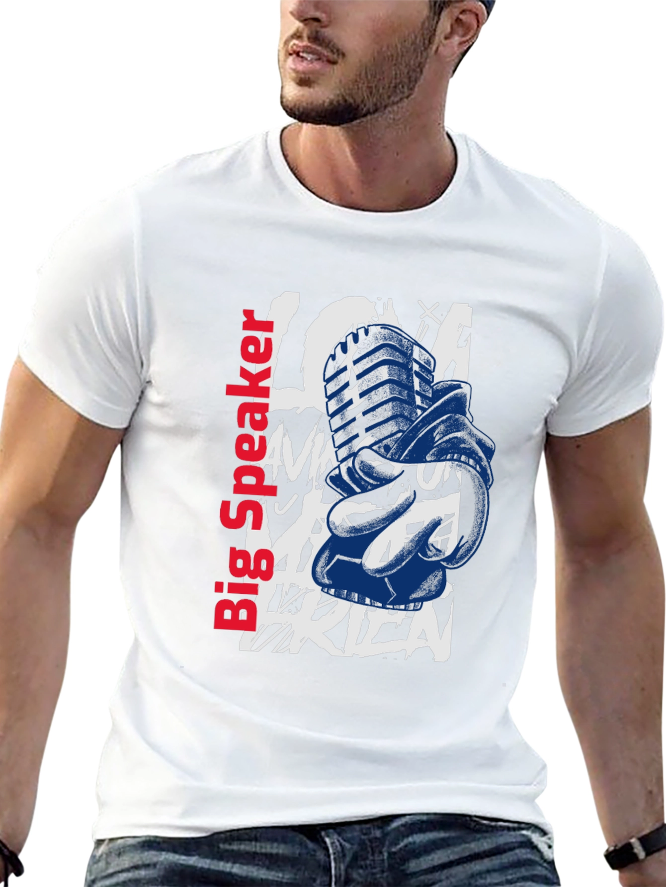 Big Speaker Graphic Print T-Shirt