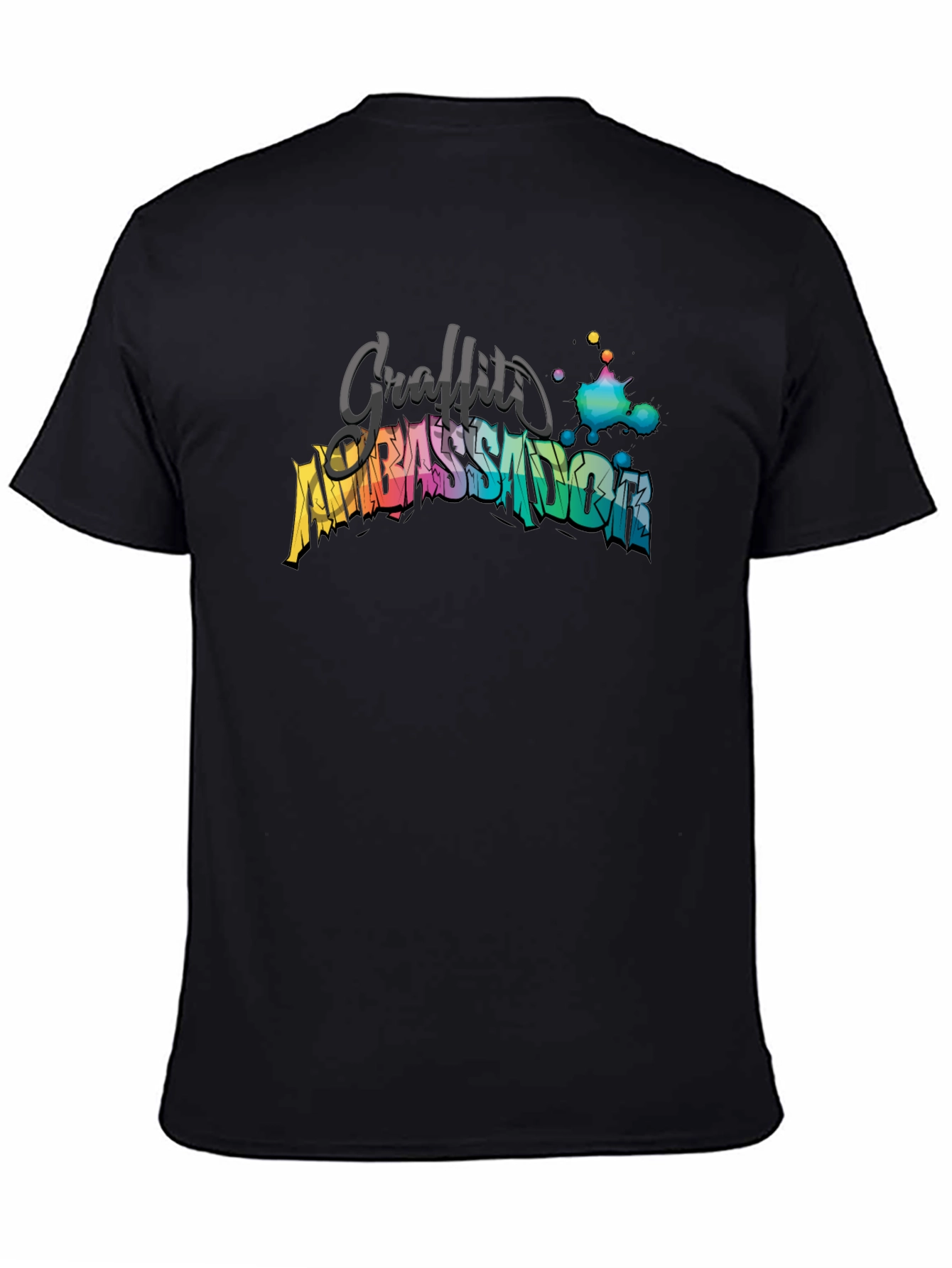 Graffiti Ambassador Graphic Tee - Stylish Black T-Shirt