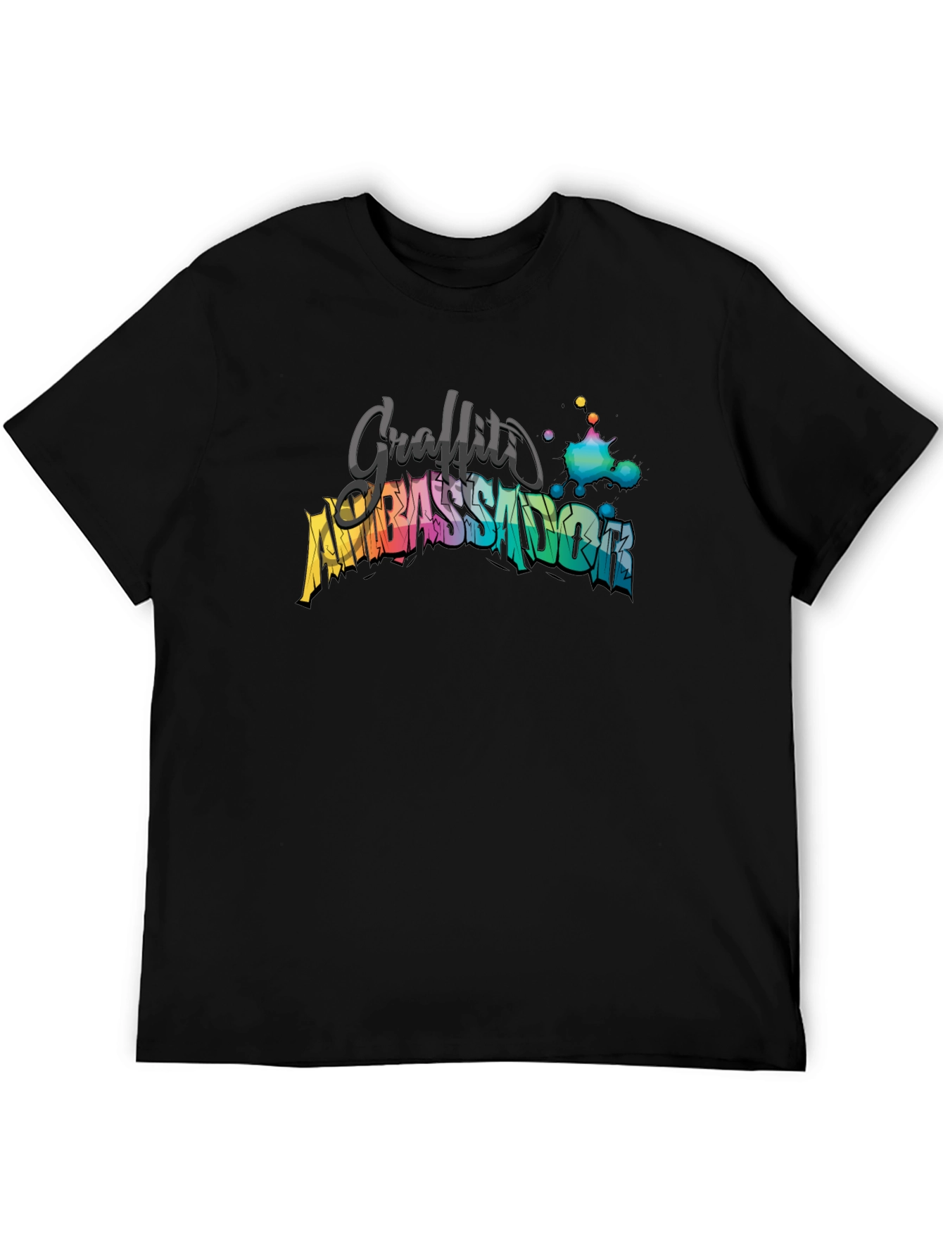Graffiti Ambassador Graphic Tee - Stylish Black T-Shirt