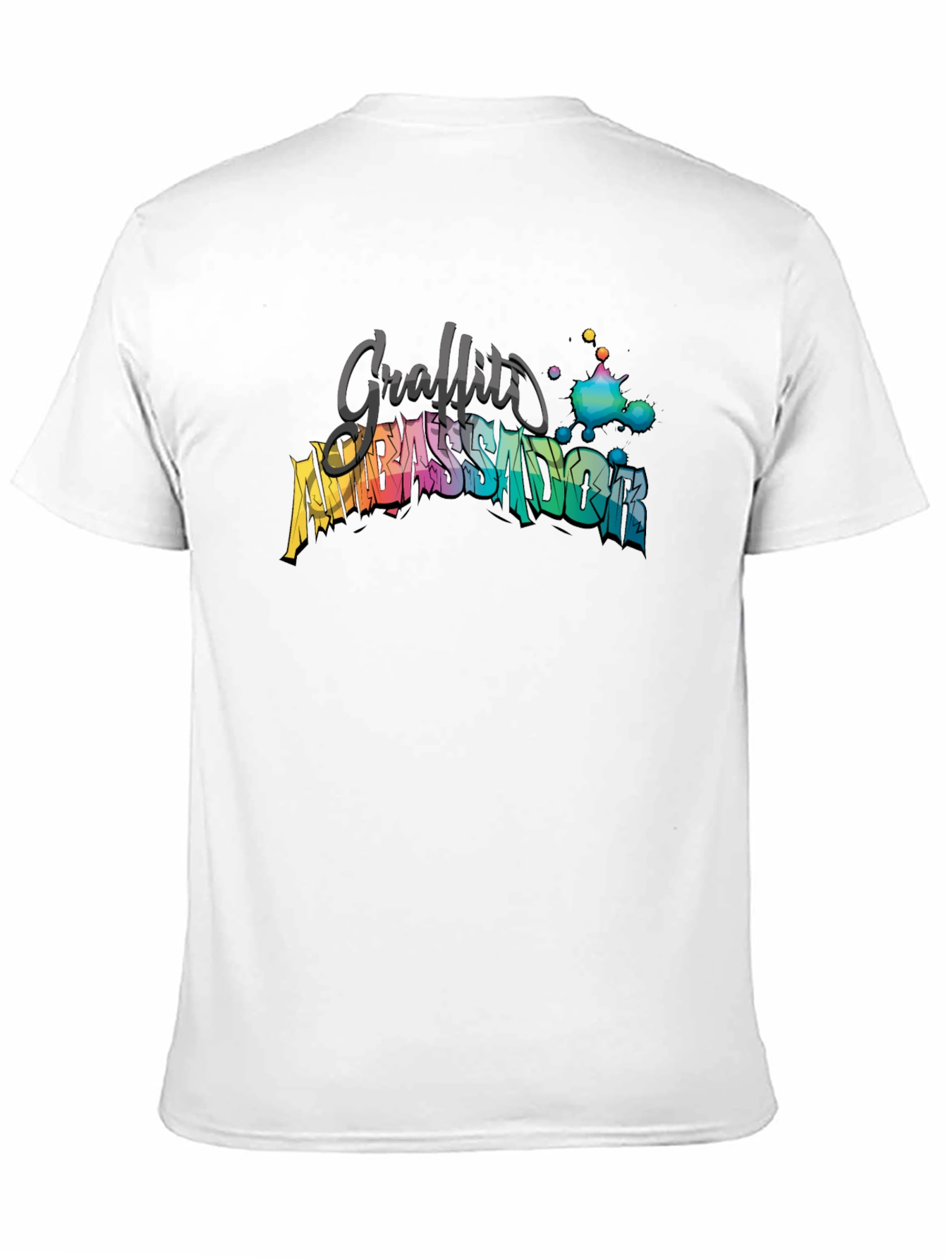 Graffiti Ambassador Graphic Tee - Stylish Black T-Shirt