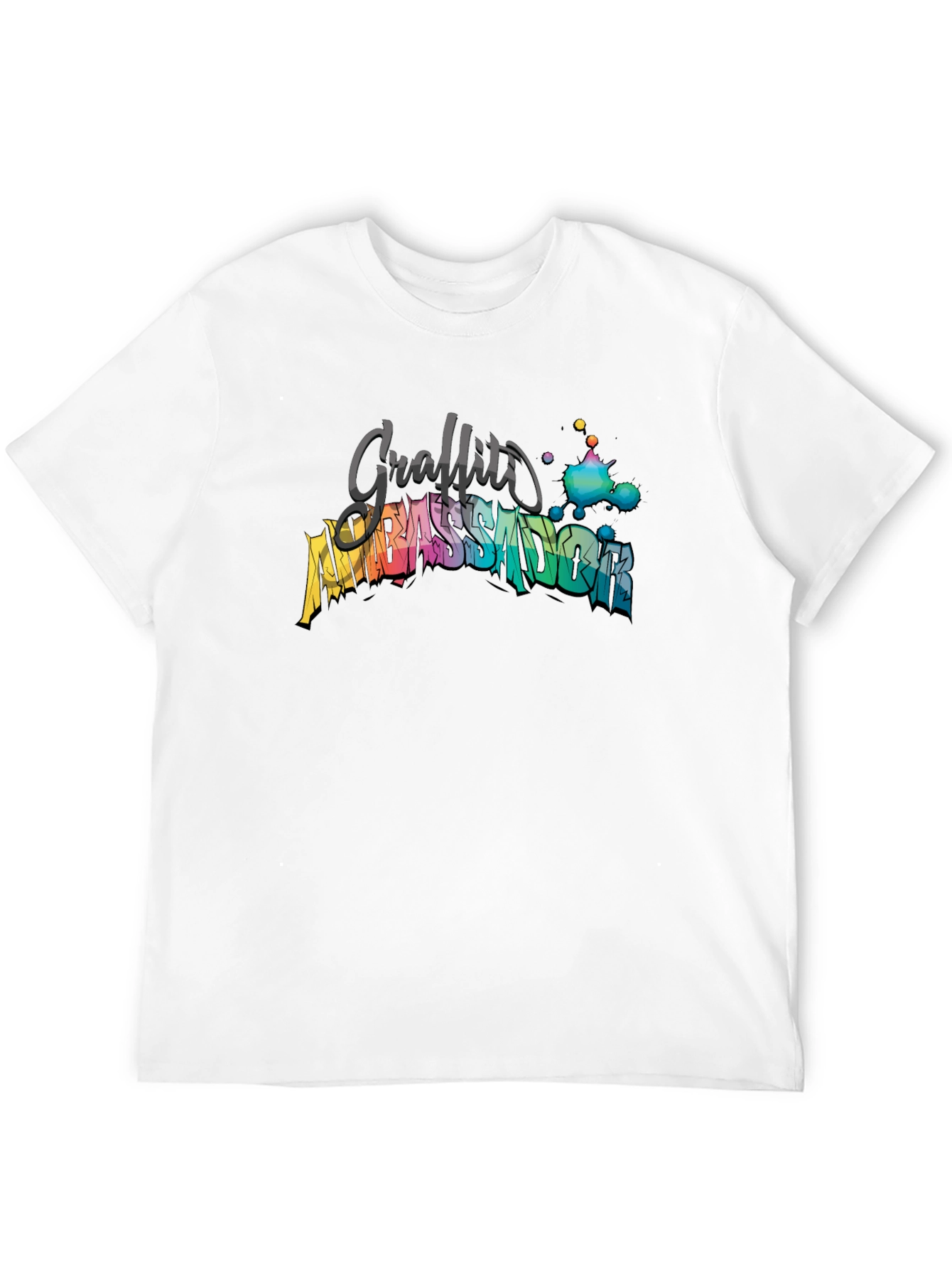 Graffiti Ambassador Graphic Tee - Stylish Black T-Shirt