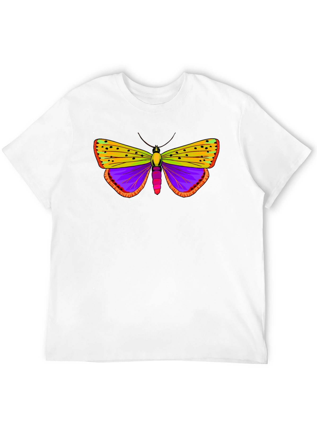 Butterfly Graphic Tee - Black Cotton T-Shirt