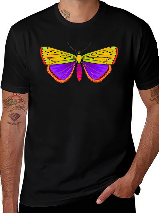 Butterfly Graphic Tee - Black Cotton T-Shirt