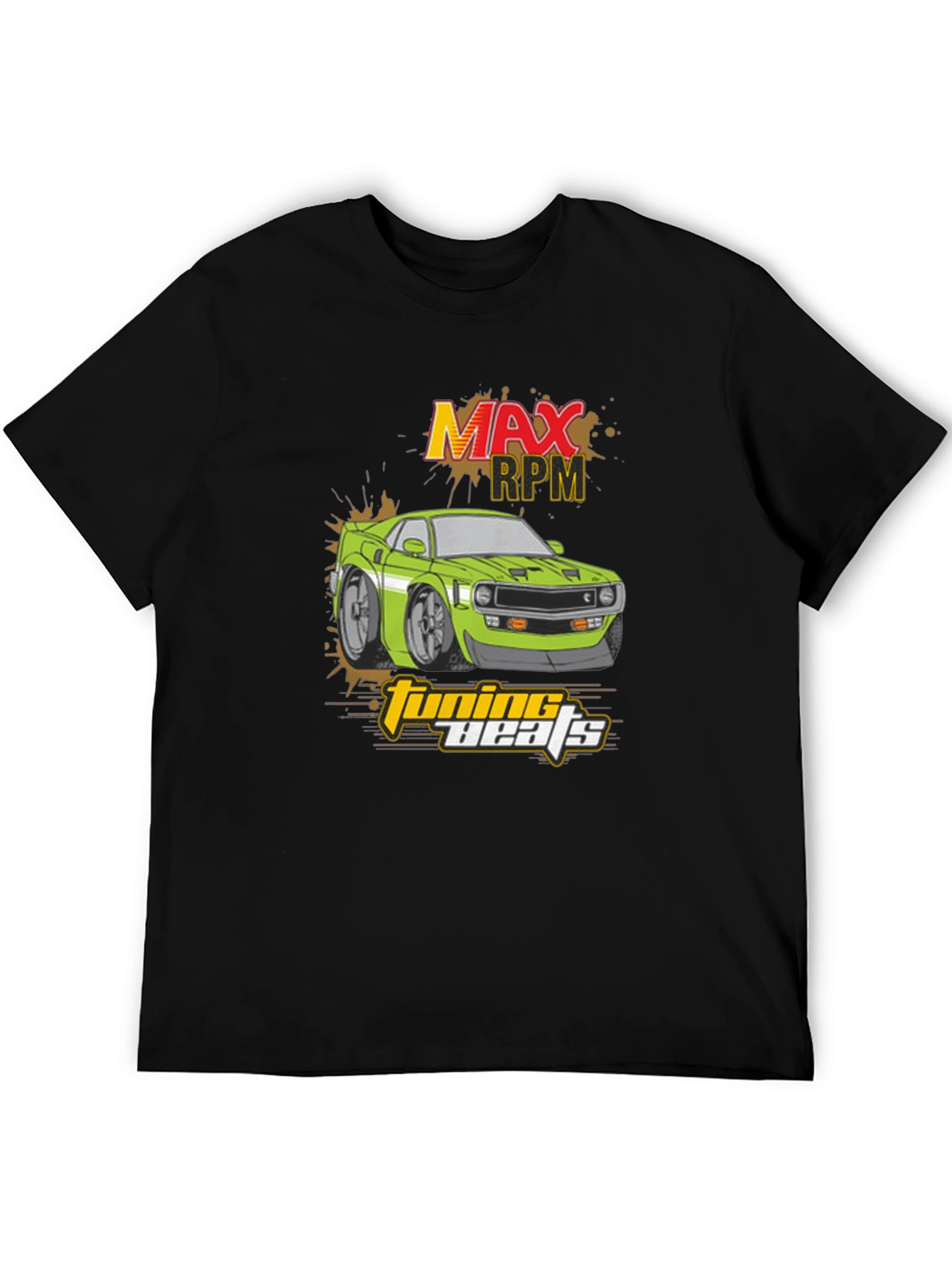 Max RPM Tuning Beats Black Graphic T-Shirt