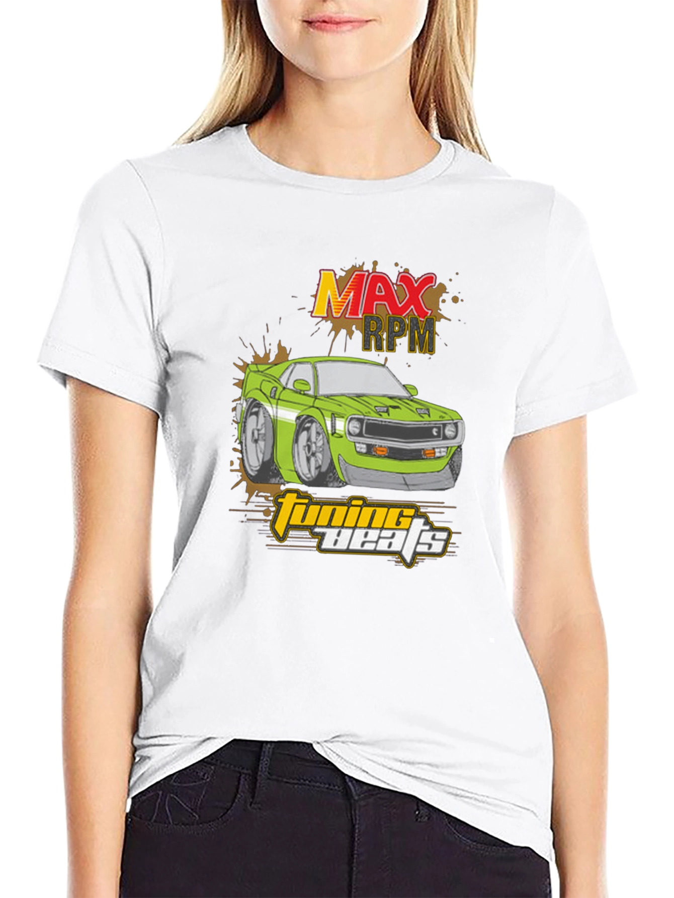 Max RPM Tuning Beats Black Graphic T-Shirt