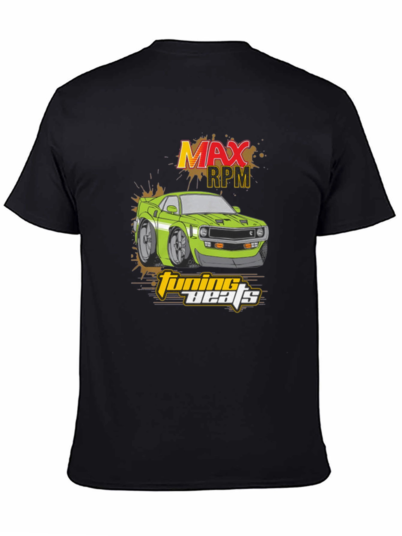 Max RPM Tuning Beats Black Graphic T-Shirt
